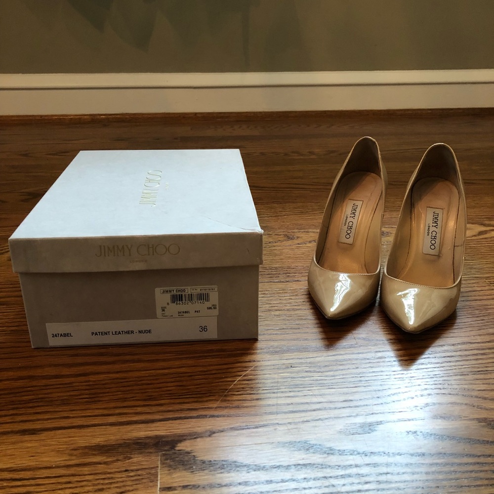 Jimmy Choo size 36 nude pumps